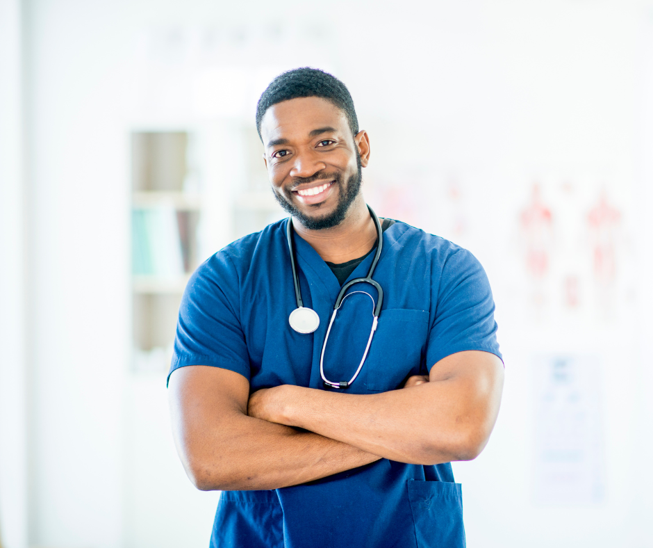 Smiling Male Nurse with arms crossed